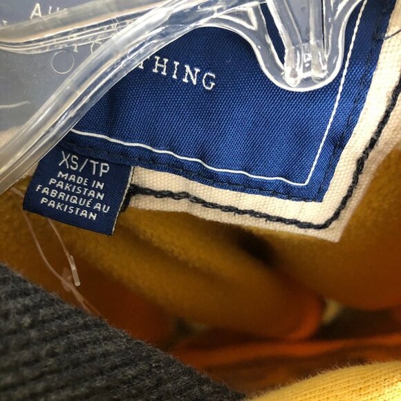 Vintage American Eagle XS Sweatshirt Hoodie Faded Yellow 2000s Y2K delta Frat - Picture 6 of 6